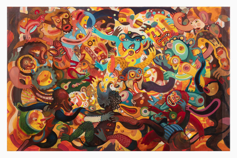 SIMON ROMAIN Le pogo, 2025 Mixed techniques