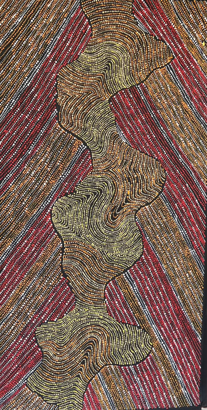 Chantelle Nampijinpa Robertson, Ngapa Jukurrpa (Water Dreaming) - Puyurru, 2023