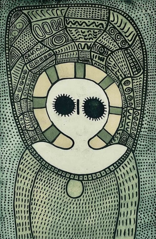 Petrina Bedford Wandjina (cloud and rain spirits), 2024 68 x 50 cm 26 3/4 x 19 3/4 in 19/50