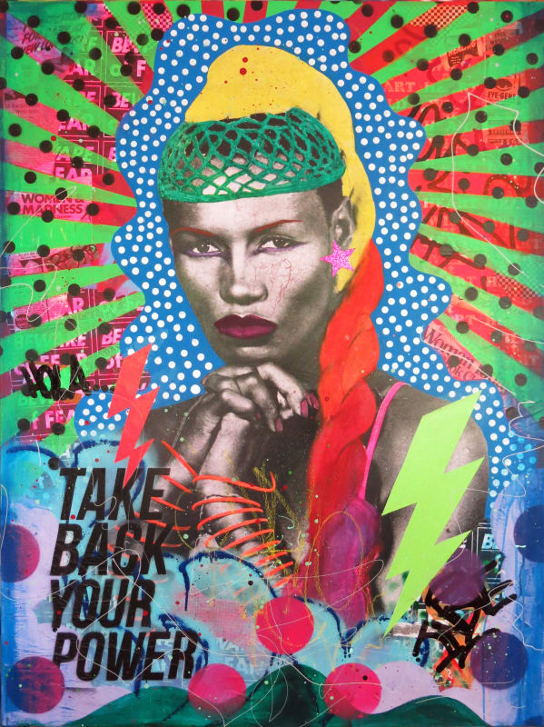 Indie184 Take Back your Power, 2018 Mixed media on canvas 121.9 x 91.4 cm