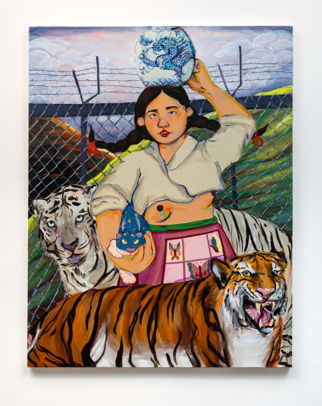 Daieny Chin Hidden in the DMZ, 2022 Acrylic on canvas 137.2 x 106.7 x 5.1 cm