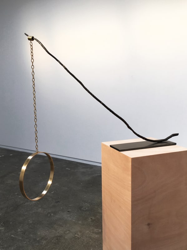 Natalie Guy Soe #2 Bronze, brass, brass chain ply plinth 1350 x 700 x 100mm