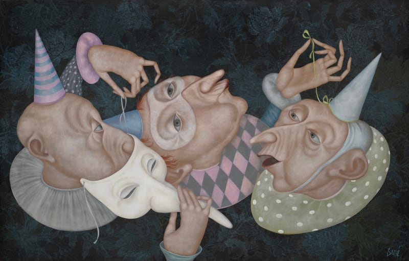 Evgenia Saré, Maskeler Aşağı / Bas les Masques (Down with the Masks), 2024