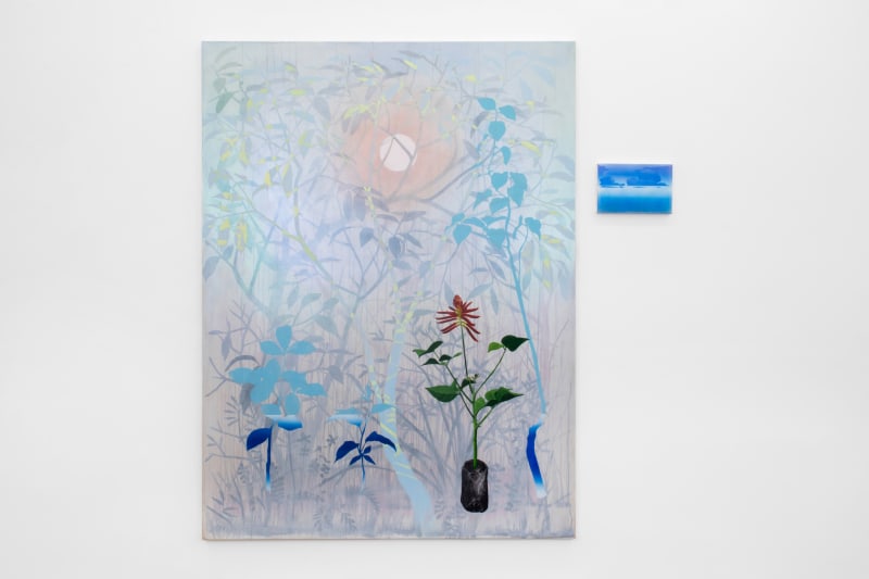 Ruan D'Ornellas Algo entre a lembrança e o desejo (dava pra ver daqui), 2024 Tinta acrílica sobre tela [Acrylic paint on canvas] 200 x 150 cm | 20 x 30 cm [78 3/4 x 59 in | 7 7/8 x 11 3/4 in]