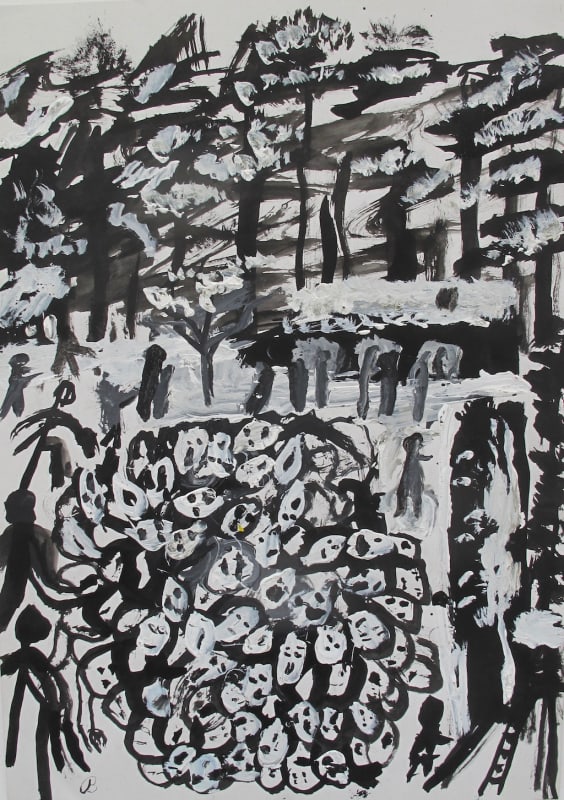 Ceija Stojka, Sans titre (Bergen-Belsen, ref 648), Non daté