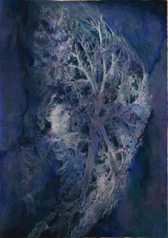 Sarah Navasse Accouchement imaginaire, 2022 Pastel sur papier artisanal 100x70cm