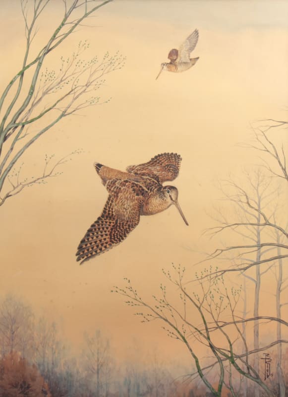 Boris Riabouchinsky, Bécasses en vol (crépuscule)