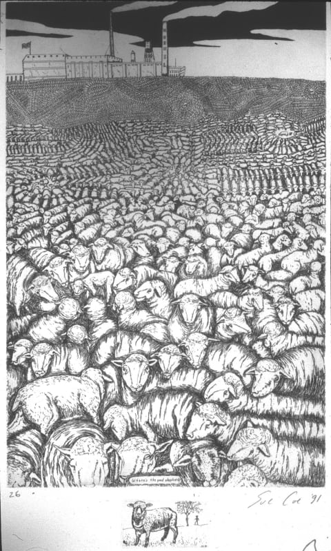 Where's the Good Shepherd?, 1991 Etching and aquatint on white heavyweight Rives paper 12 x 8 1/8 in (30.5 x 20.6 cm) Edition of 125 plus 16 AP
