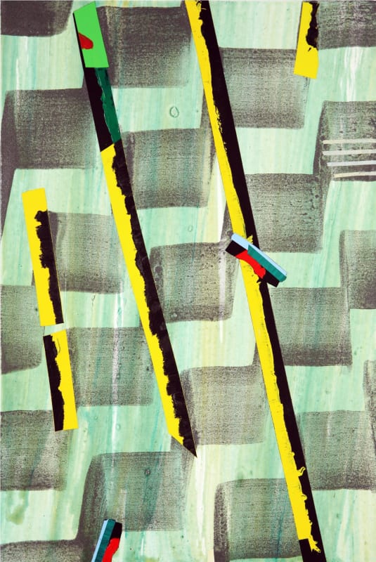 Juan Uslé Caida Libre, 2010 Vinyl , dispersion and dry pigment pigment on canvas mounted on wood 46 x 31 cm 18 1/16 x 12 3/16 ins