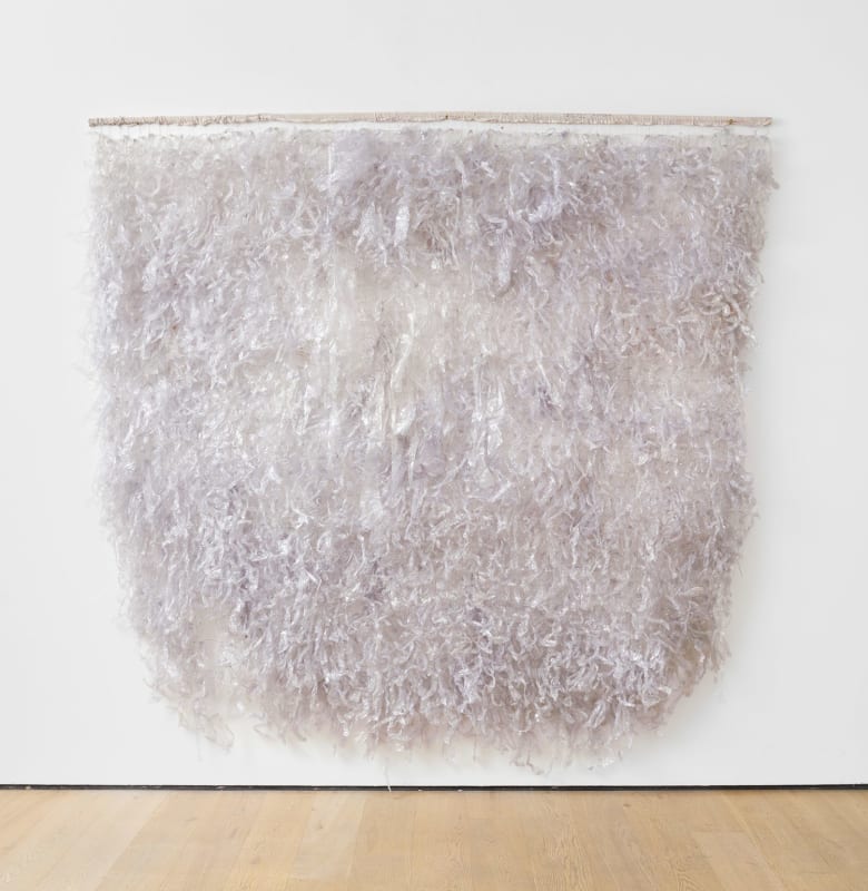 Barbara Levittoux-Świderska White Drops (Białe krople), 1997 Plastic foil, sisal 230 x 260 cm