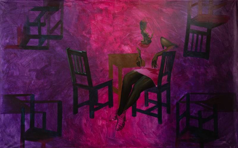 Joshua Oheneba-Takyi A Seat At The Table, 2021 Acrylic on canvas 200 x 300 cm 78 3/4 x 118 1/8 in