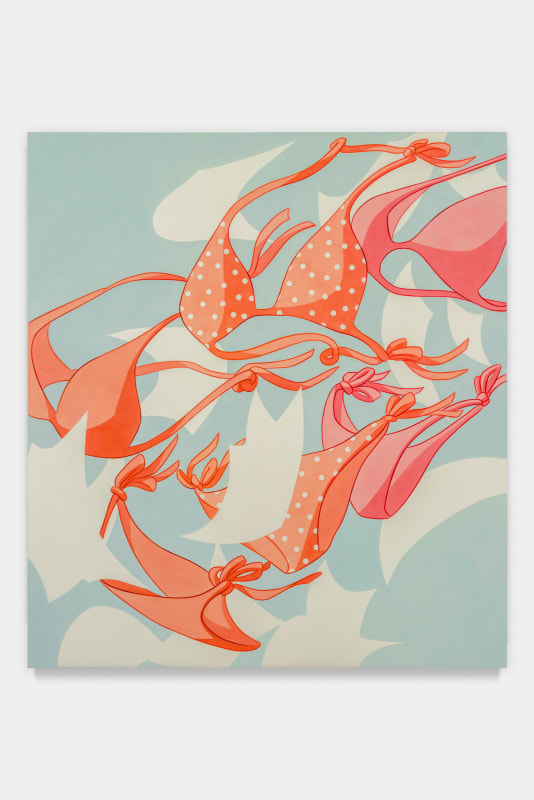 Ivy Haldeman Bikinis, Beyond Edge, Straight Ahead, Tilt Back (Don), 2023 Acrylic on canvas 105 x 94 inches 266.5 x 239 cm.