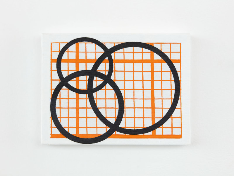 Channa Horwitz Circles on a Grid, c. 2011 Acrylic on canvas 6 x 8 inches 15 x 20 cm