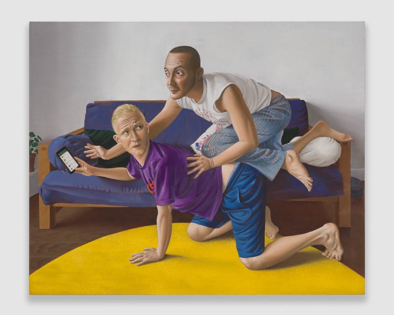 Patrizio di Massimo Chat2me (George and James), 2020 Oil on linen 51 x 63 inches 130 x 160 cm