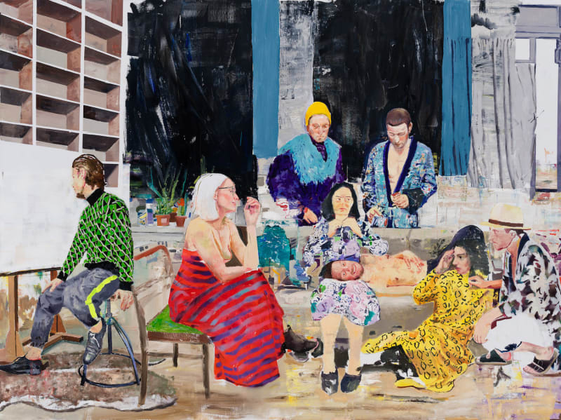 Marius Bercea The Thieves of Time, 2019 Oil on canvas 118 x 157.5 inches 300 x 400 cm