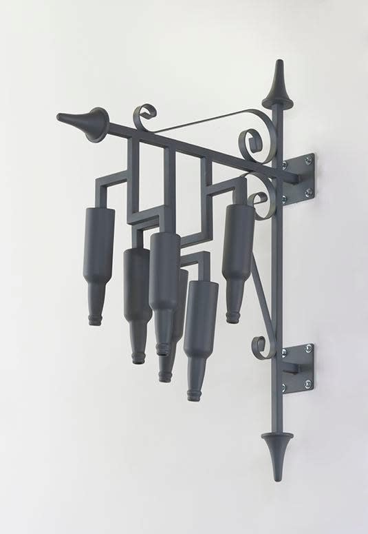 Alex Morrison Like most follies, more than a joke and more than a whim, 2015 wrought iron, wood, acrylic, paint 30 x 36 x 12 inches 76.2 x 91.4 x 30.5 cm
