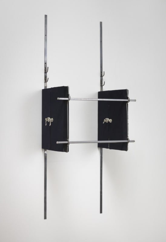 Em Rooney Getting There (All Quill's are Reincarnated) For Sheilah and Dani ReStack: Part 1, 2019 Steel, wood, cashmere, pewter, enamel, hardware 60 x 24 x 18 inches 152.5 x 61 x 45.5 cm