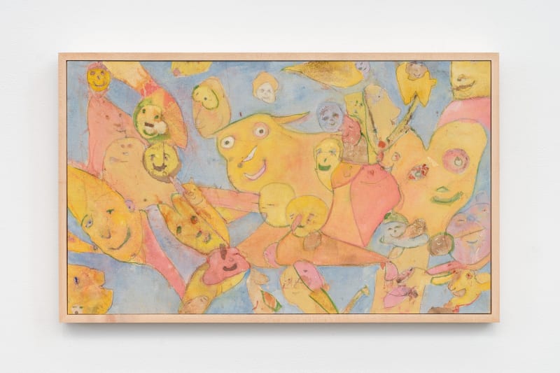 Ross Simonini Rondo, 2024 Milk paint and graphite on muslin 16 x 27 inches 41 x 69 cm. 17.25 x 28 inches (framed) 44 x 71 cm. (framed)