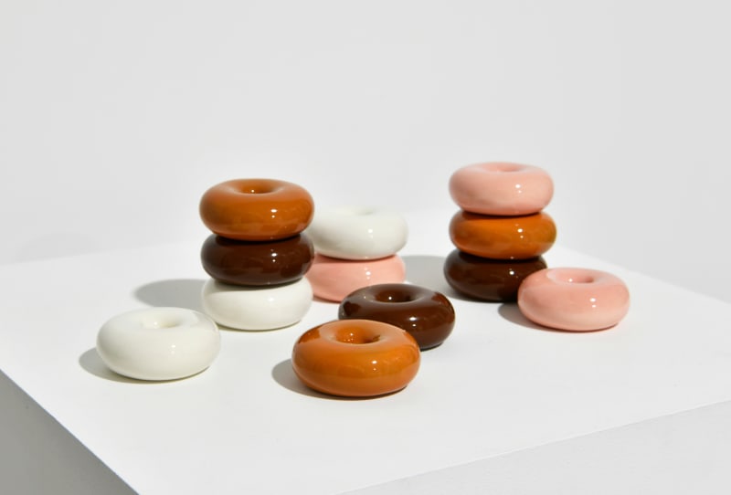 Steve Carr Donuts, 2007 porcelain, ceramic glaze, set of 12 80 x 80 x 30mm each Edition of 10