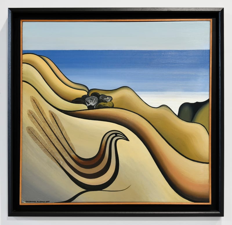 Don Binney Summer Fernbird II, 1966 oil on canvas 810 x 845mm 925 x 960mm framed