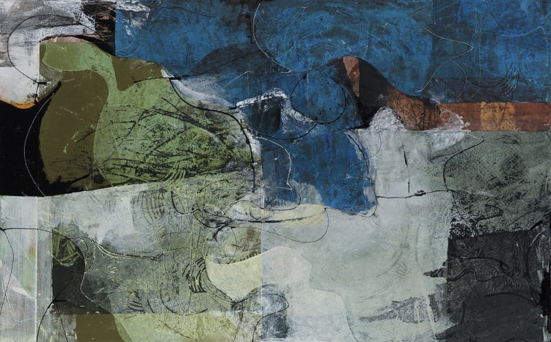 Charlie Hewitt Apostle, 2016 Acrylic and paper collage on canvas 36 x 58 inches