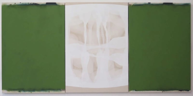 Ian McKeever Portrait of a Woman, 2015-2016 Oil and acrylic on cotton-duck; triptych 65 x 135 inches overall