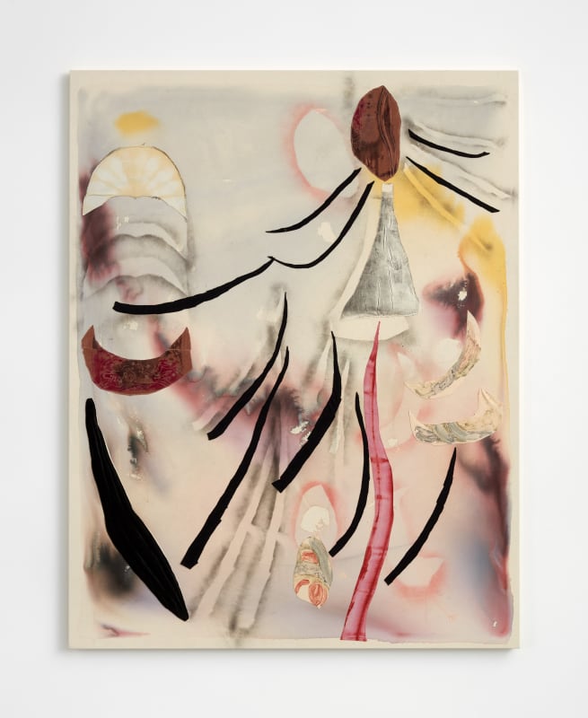 Aimée Parrott Anthropocene View, 2017 ink, monotype, felt, velvet, wadding on canvas 180 x 140 cm, 71 x 55 in