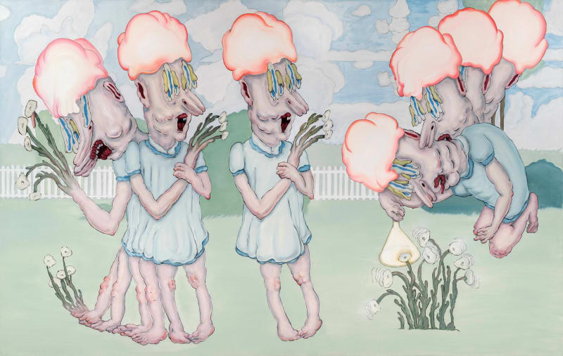 Carolina Muñoz El Sonido de las Flores, 2025 Oil and spray on canvas 125 x 200 cm Signed and dated on the back