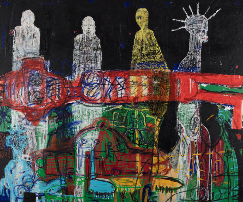 Aboudia, Fantômes des Migrants, 2019