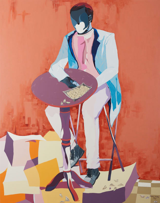 Franco Ndiba Mangeur des arachides, 2021 Acrylic on canvas 189.7 x 150.1 cm 74 3/4 x 59 1/8 in