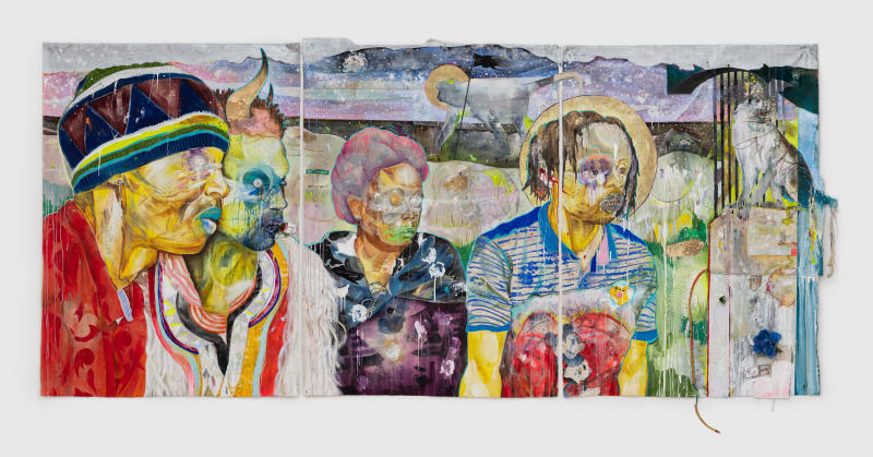 Lavar Munroe, Thirteenth Sunday (triptych), 2022