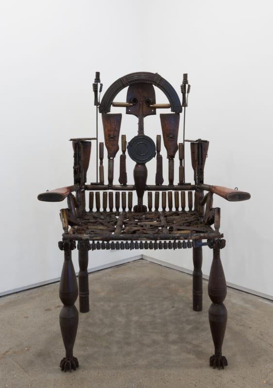 Goncalo Mabunda Untitled Throne, 2015 Decommissioned arms 136 x 92 x 64 cm