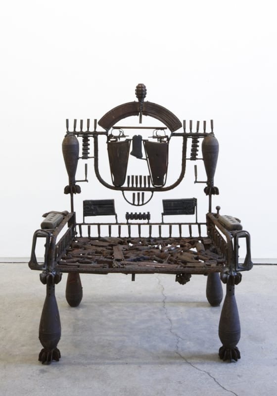 Goncalo Mabunda  Untitled (Throne), 2011  Decommissioned welded arms  106 x 59 x 92 cm