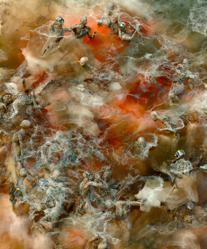 ha:ar Impossible Sculptures No. 23, 2021 Computer generated image (CGI), light box 78 3/4 x 65 3/8 in 200 x 166 cm Edition of 3 plus 1 NFT