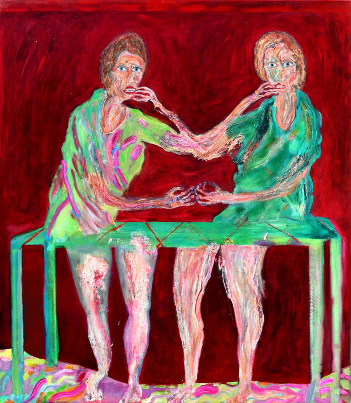 Andrew Litten Ventriloquist, 2021 Oil on canvas 74 3/4 x 66 7/8 in 190 x 170 cm