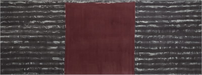 Déroulement, 1976 Technique mixte sur toile 219.7 x 585.5 cm