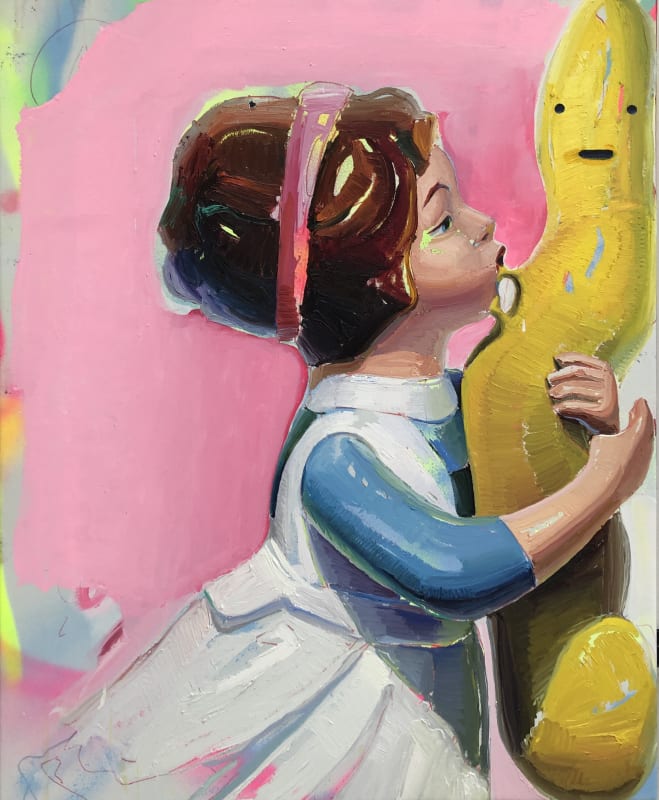 Ana Barriga Bésame Mucho, 2020 Oil, enamel, marker and spray on canvas 80 x 65 cm 31 1/2 x 25 5/8 in