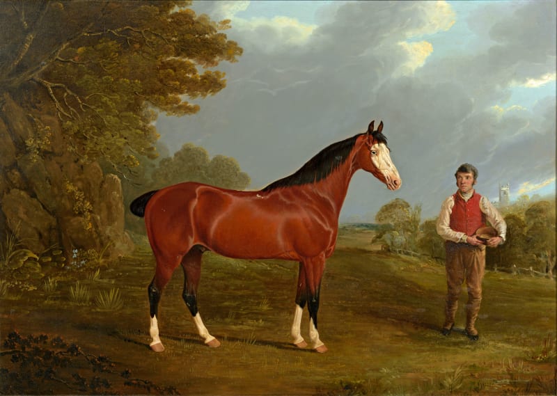 John Frederick Herring Snr., Whiteface and his groom John Gilham, c1822