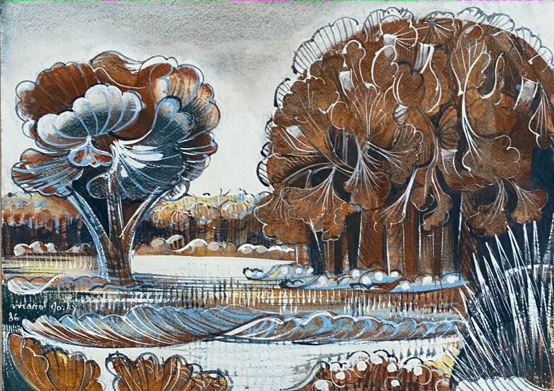 Maro Gorky Arbia In Winter,, 1986 Egg tempera 26 x 36 cm
