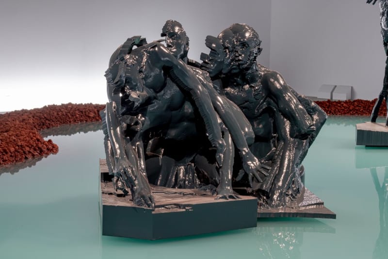Miles Greenberg Narcissus I, 2021 high density foam, steel, automative paint 99 x 133 x 150 cm 39 x 52 3/8 x 59 in
