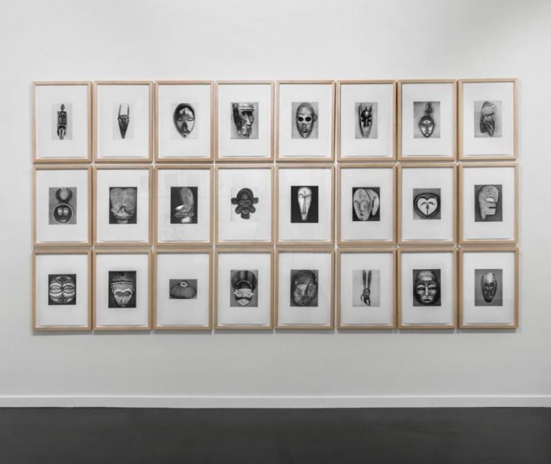 Sherrie Levine African Masks After Walker Evans: 1-24, 2014 Giclee Inkjet Prints (images sizes varied) framing dimensions : 54.7 x 39.5 x 2.8 cm - each
