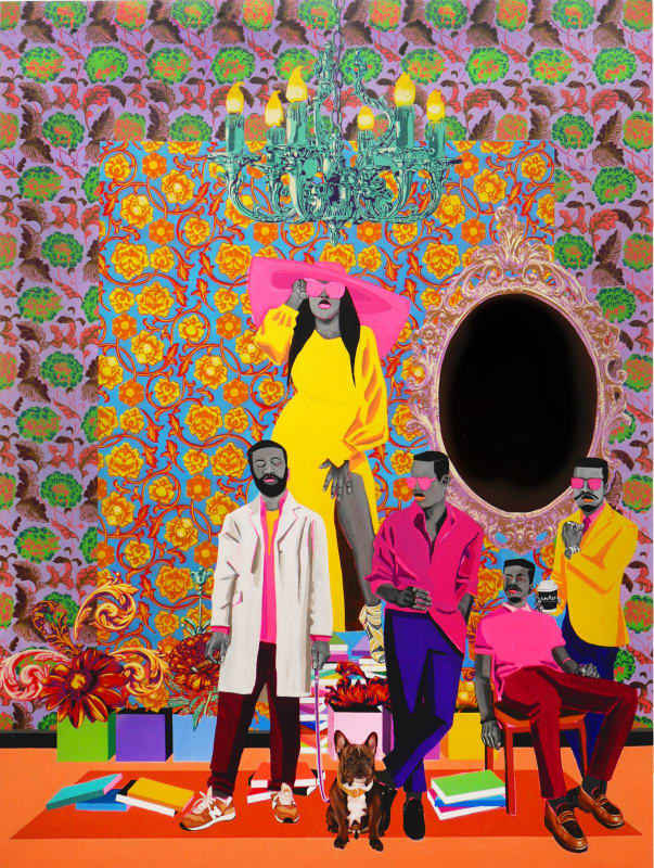 Tafadzwa Tega Doctor, 2022 Mixed media on canvas 200 × 150 cm 78 7/10 × 59 1/10 "