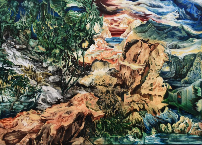 Alice Faloretti Cliffs scattered in the wind, 2024 Oil on canvas 130 x 180 cm