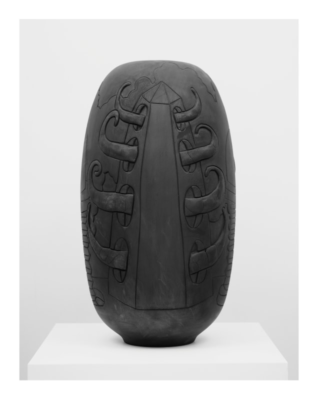 ZMD Alchemic Charge, 2020 Black Raku Ceramic 73 x 39 cm 28.7 x 15.3 inch