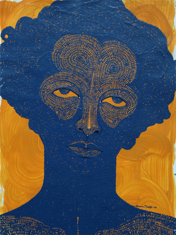 Simon Ojeaga Imade I (I did not fall), 2005 Acrylic on paper 50 x 67.5 cm