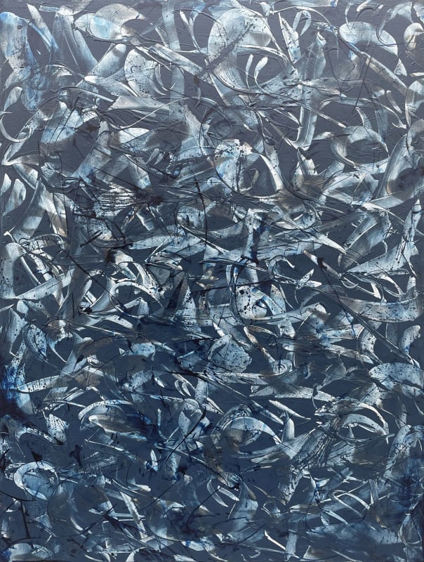 Rafael Sliks, Myst blue oil, 2023