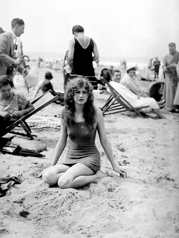 Maurice-Louis Branger Woman sitting on the beach, Deauville, France, 1920-29 Photograph Archival print on bamboo paper 32 1/4 x 24 3/8 in 82 x 62 cm Edition of 8