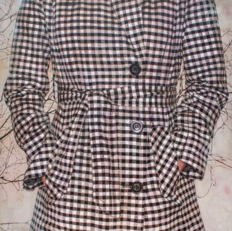 Kirsty Templeton Davidge 3 Button Jacket, 2022 Oil on Canvas 48 x 48 in 121.9 x 121.9 cm