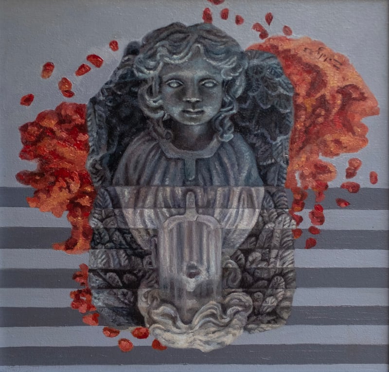 Zaldy Garra Dwellers I, 2023 Oil on Canvas 40.64 x 39.37 cm | 16 x 15.5 in