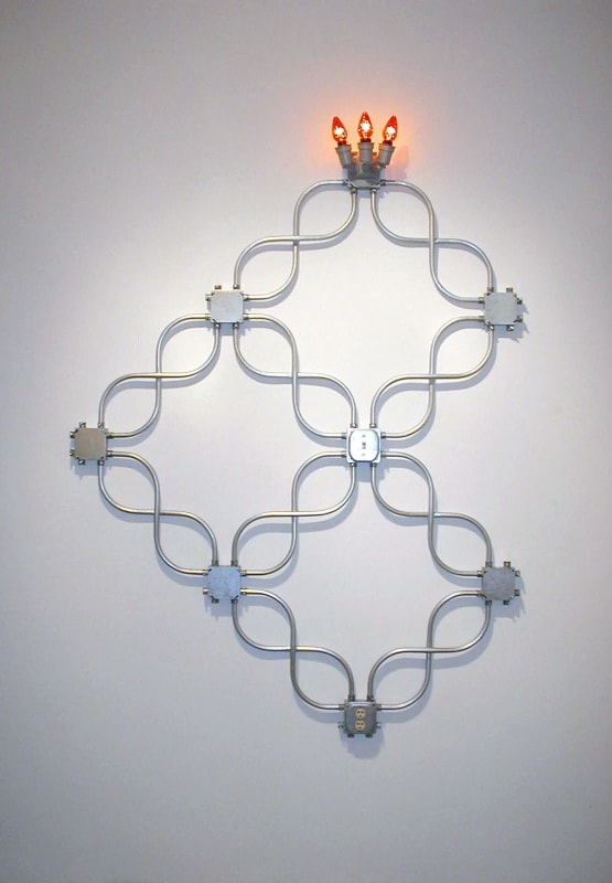 Roman De Salvo, Modular Macramé with Sconce, 2004